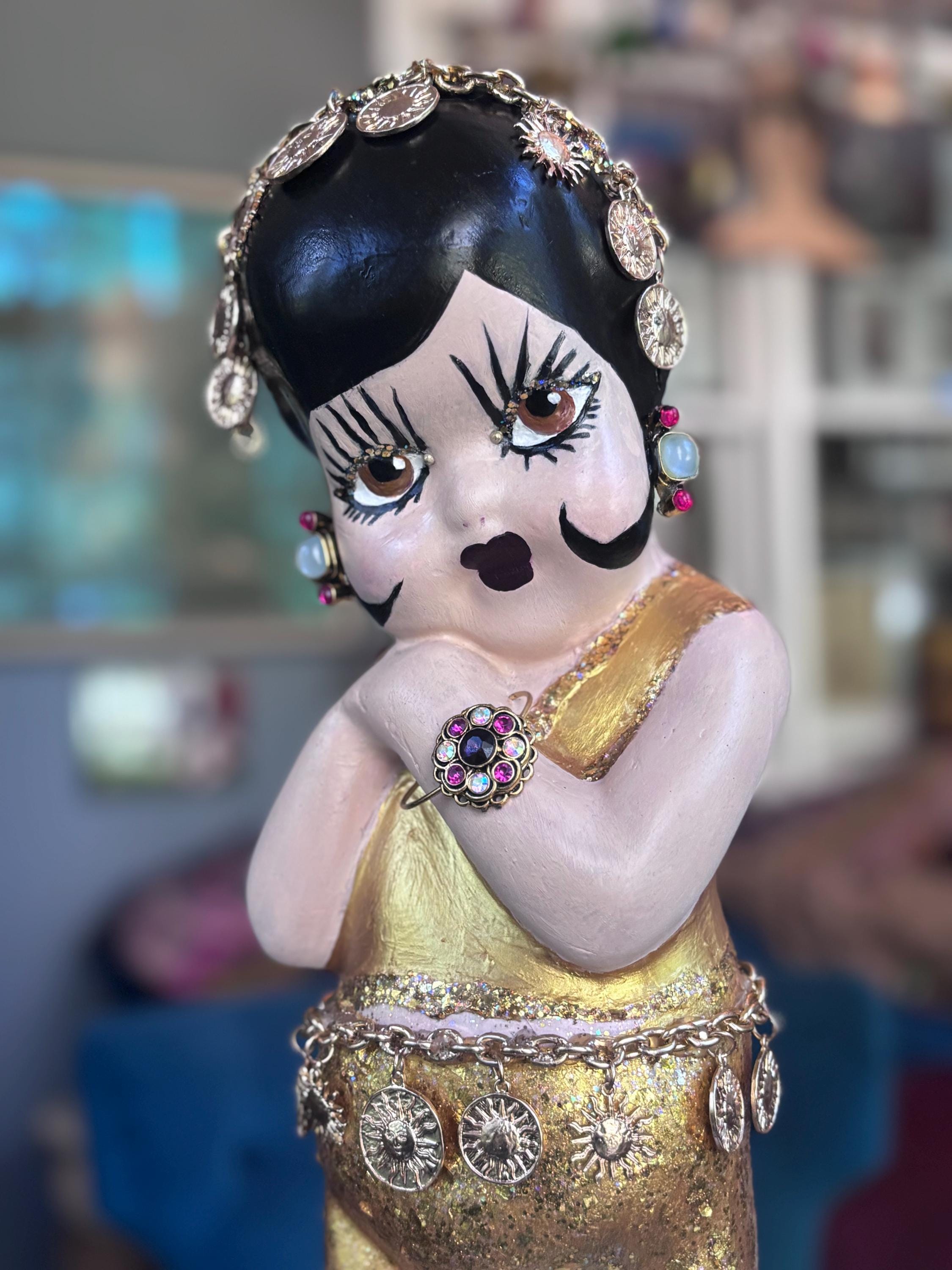 アンティーク キューピー Chalkware Kewpie Flapper - Etsy