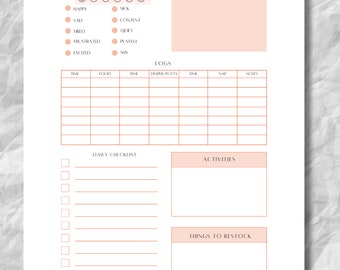 Nanny Notes | Nanny Log | Babysitter Notes | Au Pair Log | Nanny Report