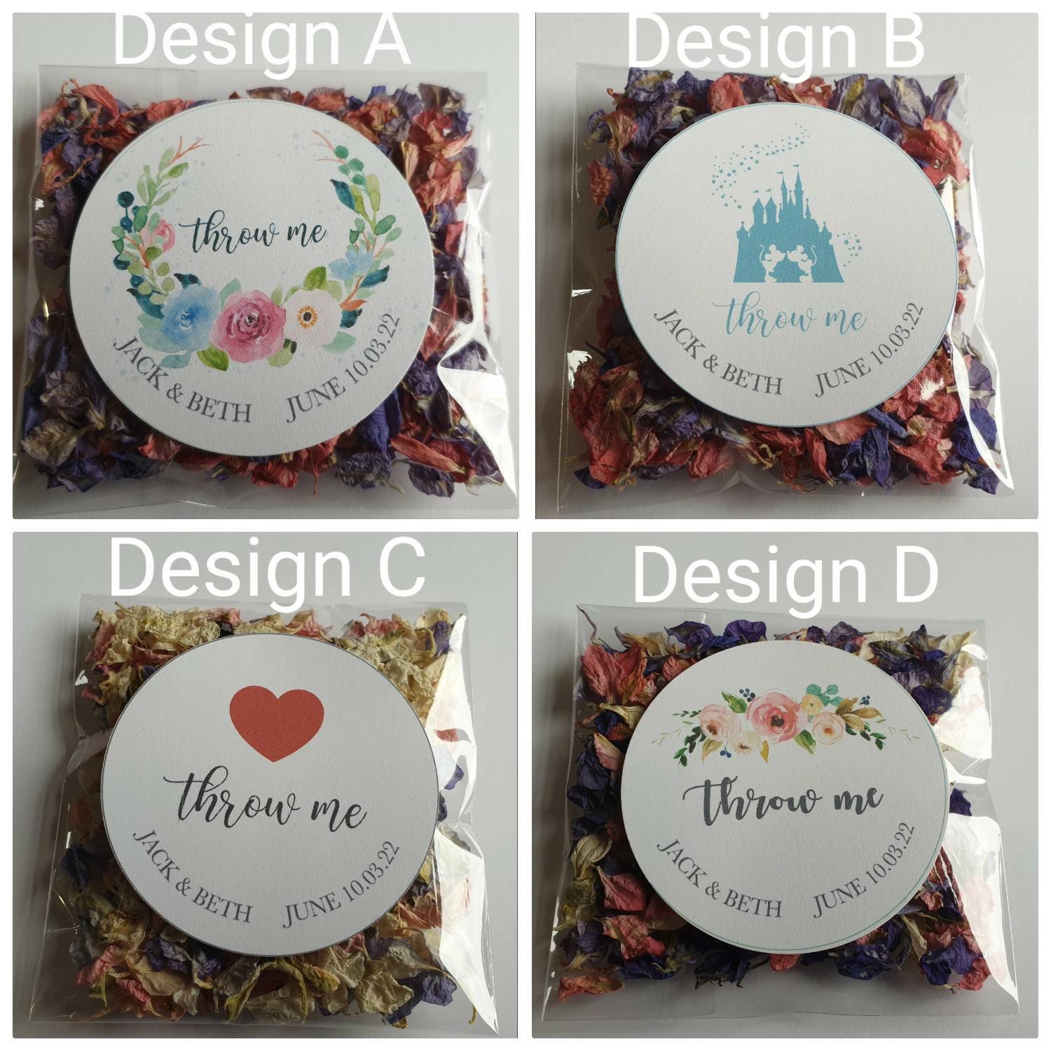 Personalised Biodegradable Confetti Bags Etsy UK