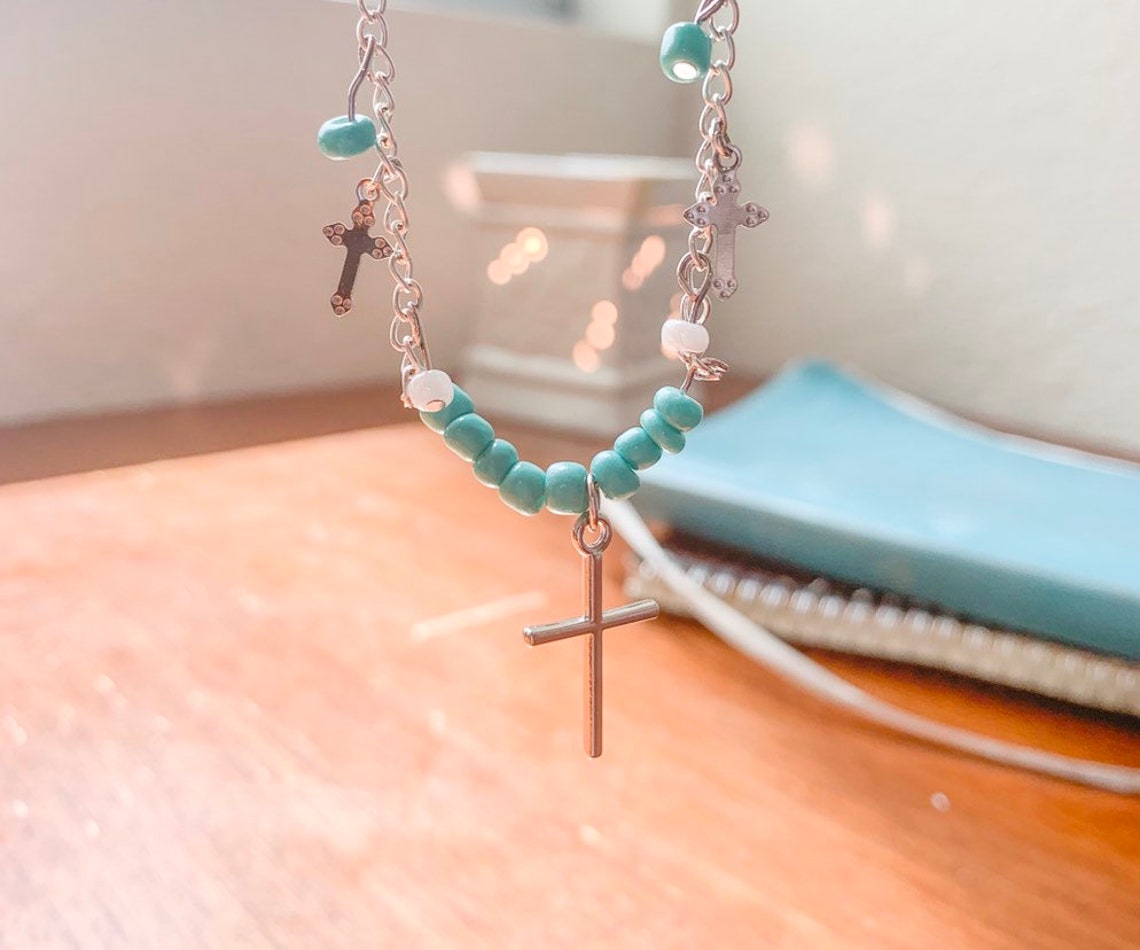 Cross bracelet Etsy