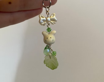 Handmade Anime Rabbit Beaded Phone Charm
