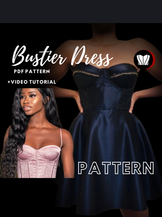 Soft Cup Bustier Dress With Underwires 30 Bra Cup Sizes 30AA 40E Instant  Download A4 Pdf Sewing Pattern Gold Galaxy Bustier Dress -  Canada