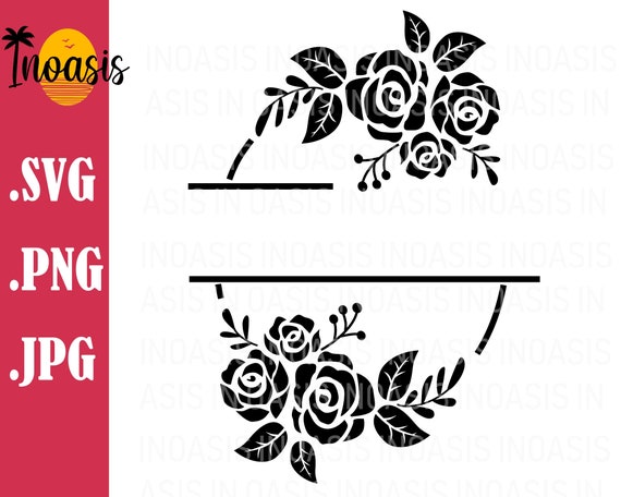 Download Rose Wreath Svg Floral Wreath Clipartfloral Vector Wreath Etsy