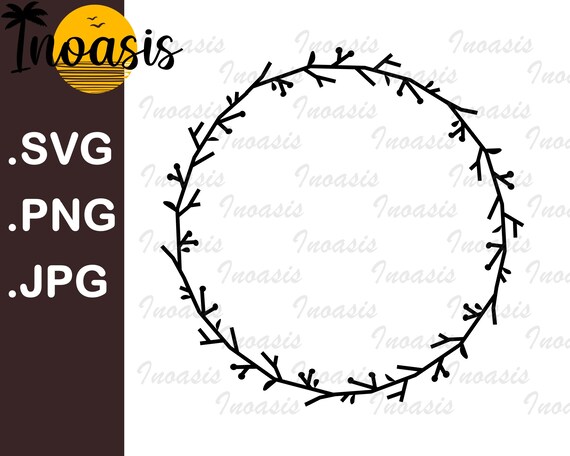 Download Flower Frame Clipart Vector Instant Digital Download Leaf Wreath Svg Monogram Svg Wreath Craft Wreath Vector Clip Art Art Collectibles