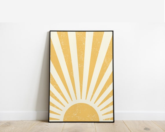 Sun Printable Art Wall Decor Sun Art Print Boho Decor | Etsy