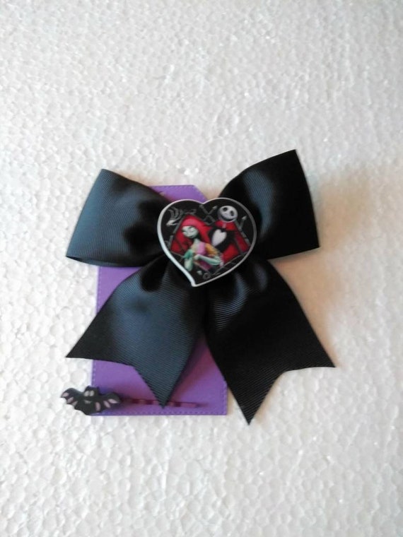 Sally And Jack Girls Hair Bow Nightmare Before Christmas Bow Etsy