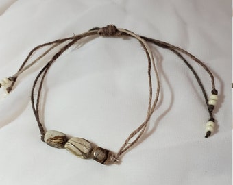 Brown Agate adjustable string bracelet