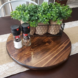 Lazy Susan Turntable. Rotating Table Centerpiece. Housewarming Gifts. Holiday Decor. Rustic Table Decor.