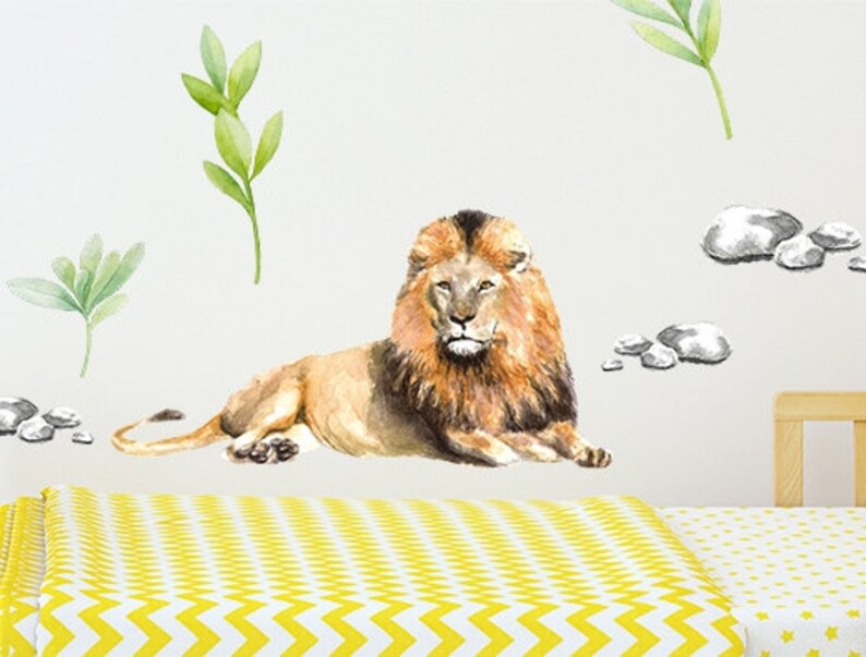 Safari African Animals Wall Decals Elephant Girrafe Zebra Etsy