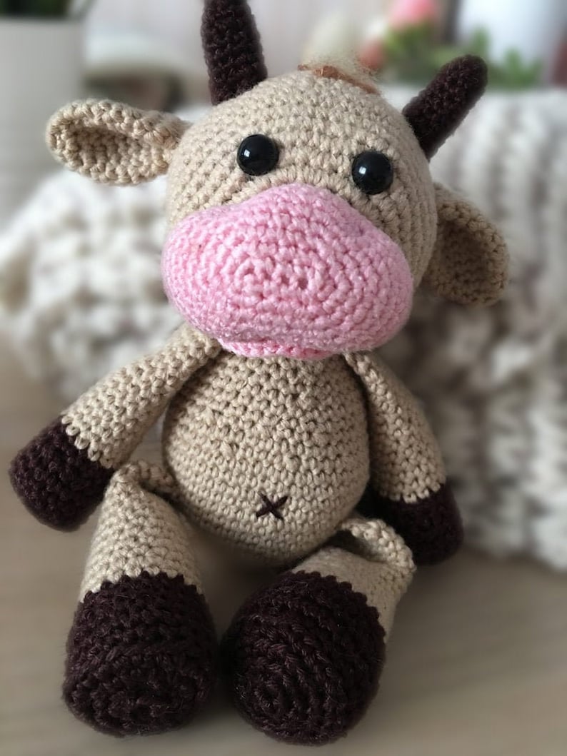 Crochet cow knitted cow newborn cow baby cow outfit Etsy