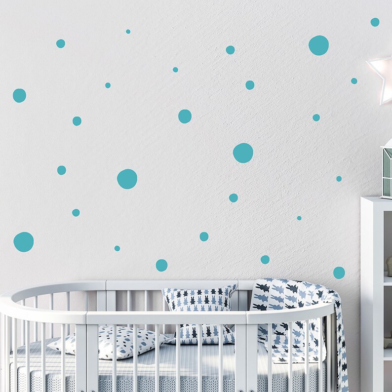 Circle Vinyl Decals for Nursery room Round Wall Stickers for Etsy