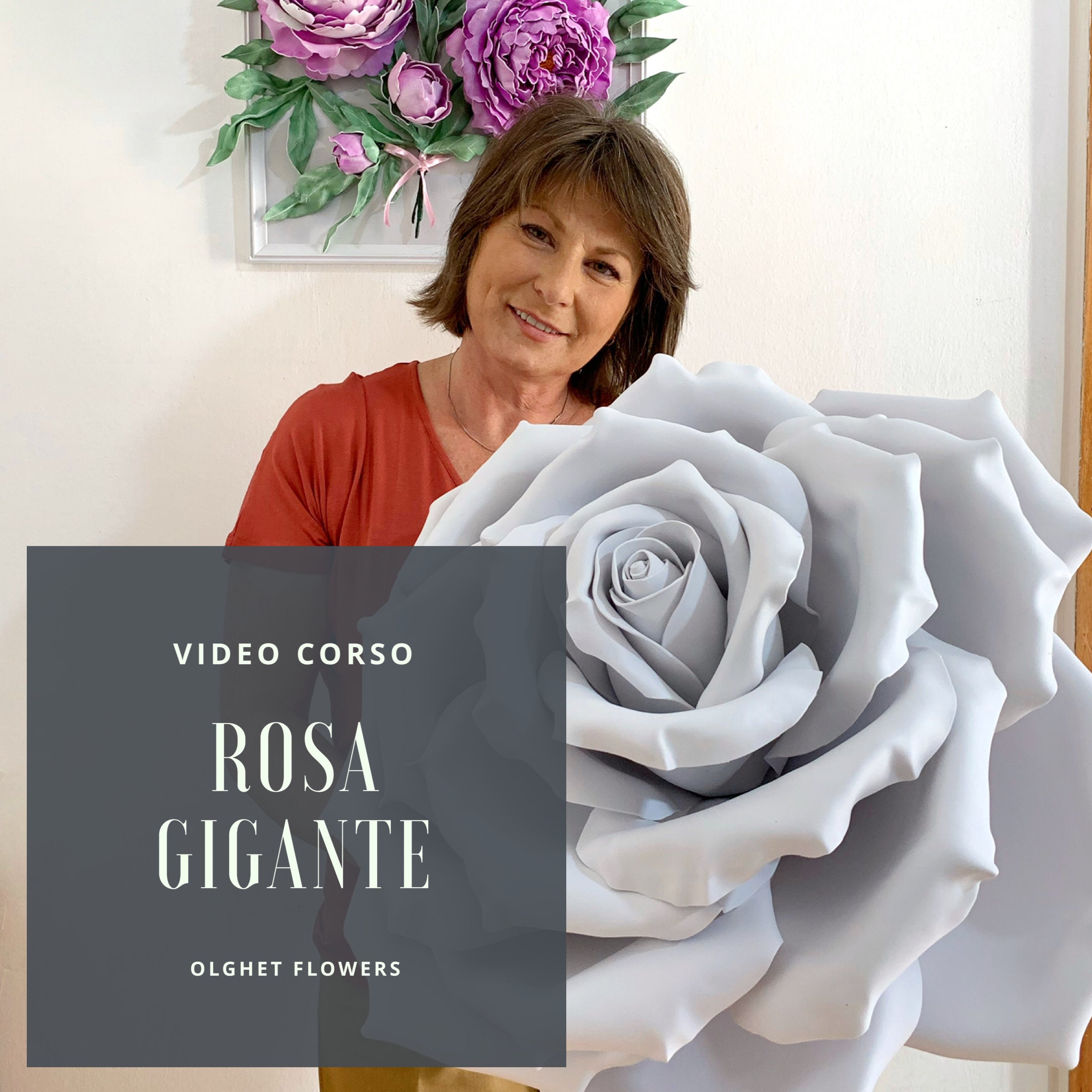 Video Corso Rosa Gigante by Fommy Giant Flowers Tutorial 