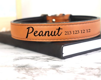 Personalized Leather Dog Collar, Personalized Dog Collar,Customized Dog Collar,Engraved Leather Dog Collar,dog collar engraved
