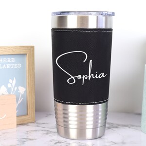 Personalized Tumbler, Engraved Tumbler, Custom Tumbler-Groomsmen Tumblers - Engraved Leather Tumblers - Best Man Gift - Groomsman Gift