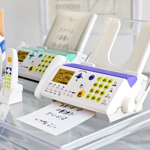 Télécopieur avec boîte/planche à dessin Re-ment Dollhouse Miniature Home Office Appliances