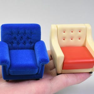 SALE Retro Vintage Karimoku Dollhouse Miniature Furniture Collection - Sofa, Chair & Coffee Table