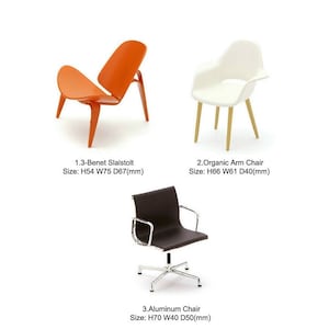 1/12 scale original famous dollhouse miniature designer chair collection