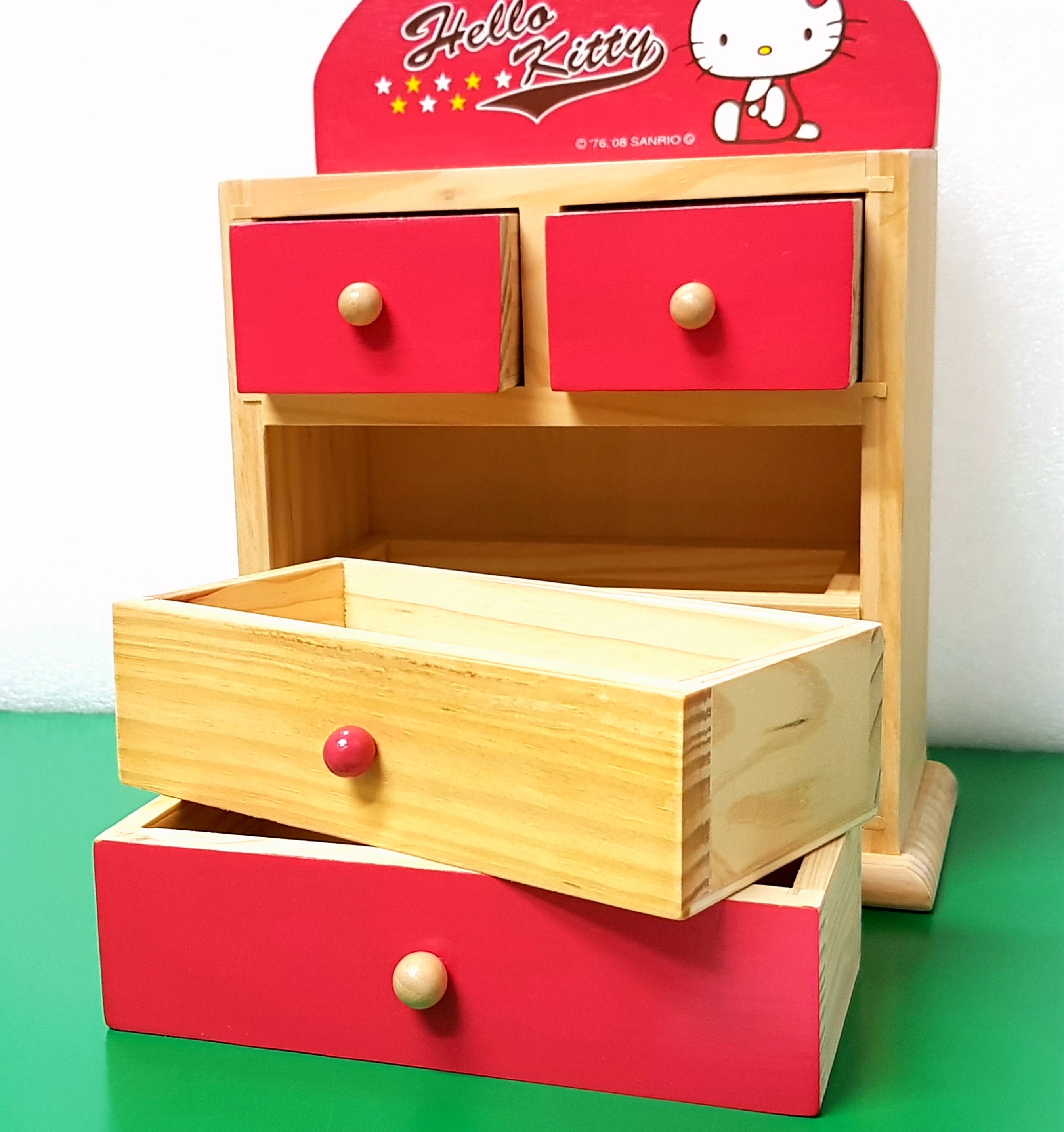 SALE Real Wood Hello Kitty Miniature Storage Cabinet Drawer - Etsy