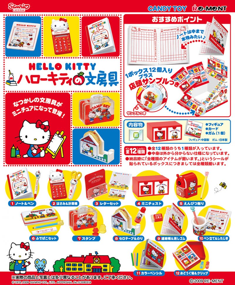 リーメントなど　ハローキティ　ミニチュアセット 8月入荷】SR-5546783KT サンリオ パッケージ風ミニチュア