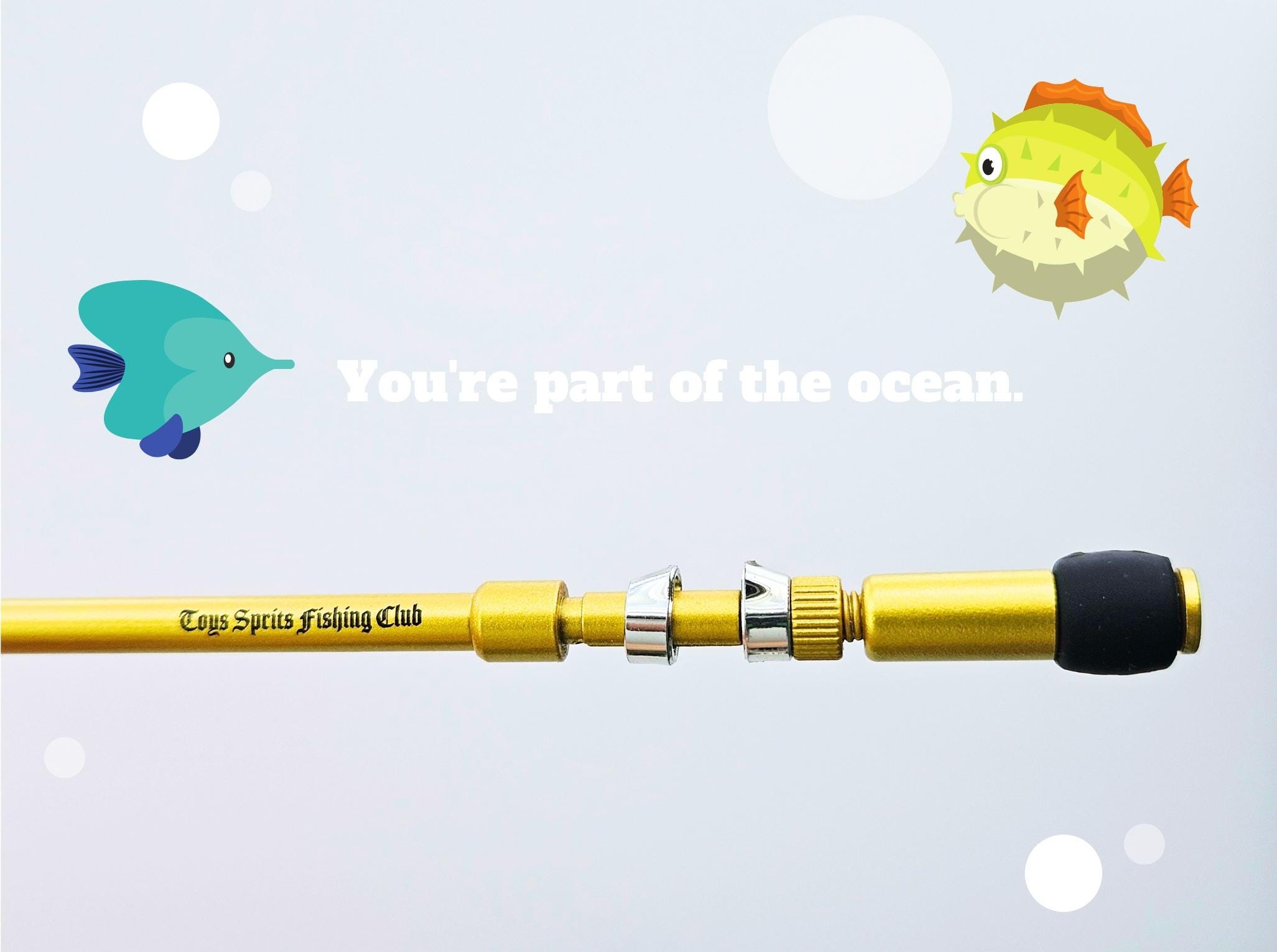 Mini Catch Real Catch! Miniature Mini Fishing Gear Mascot - Fishing Rod, Reel ...
