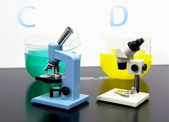 WESIEVYA Adorno De Microscopio Modelo Miniatura Para Decoración De Casa De Muñecas, Diseño Realista Para Escenas En Miniatura Y Proyectos De Manualidades