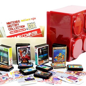 SALE  1/6 scale Special Edition Dollhouse Miniature SR Nintendo History Collection Gashapon Family Computer Game Cartridge - Namco Soft set