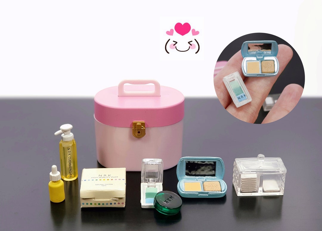 Dollhouse Miniature Doll Cosmetics Makeup Accessories and Makeup Box Etsy