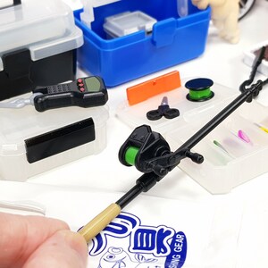 Melody Jane Dollhouse Miniature Gold Fishing Rod - 1:12 Scale, Metal, Approx. 5.5 Inches, Garden & Shed Accessory - View #8