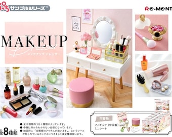 1:12 1:6 re-ment puppenhaus miniatur petit muster serie MAKEUP Kommode/ kosmetik/ Frisiertisch/ fön bürsten set etc