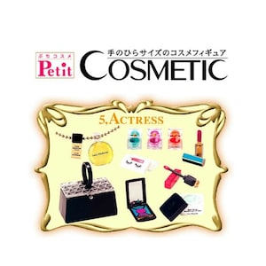 SALE Re-ment Dollhouse Miniature Makeup Cosmetic no.5 Actress - makeup bag/ lipstick/ face powder and accessories