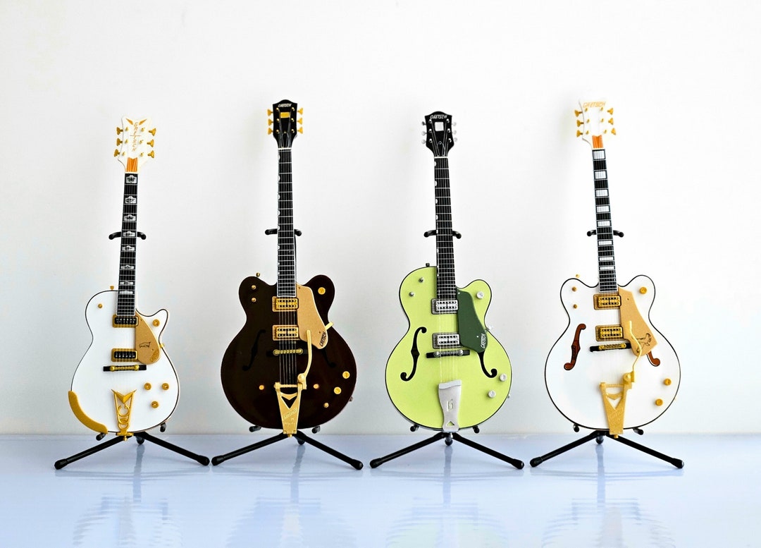 1/8 Scale Miniature Guitar Collection White Penguin, G6118 Anniversary ...