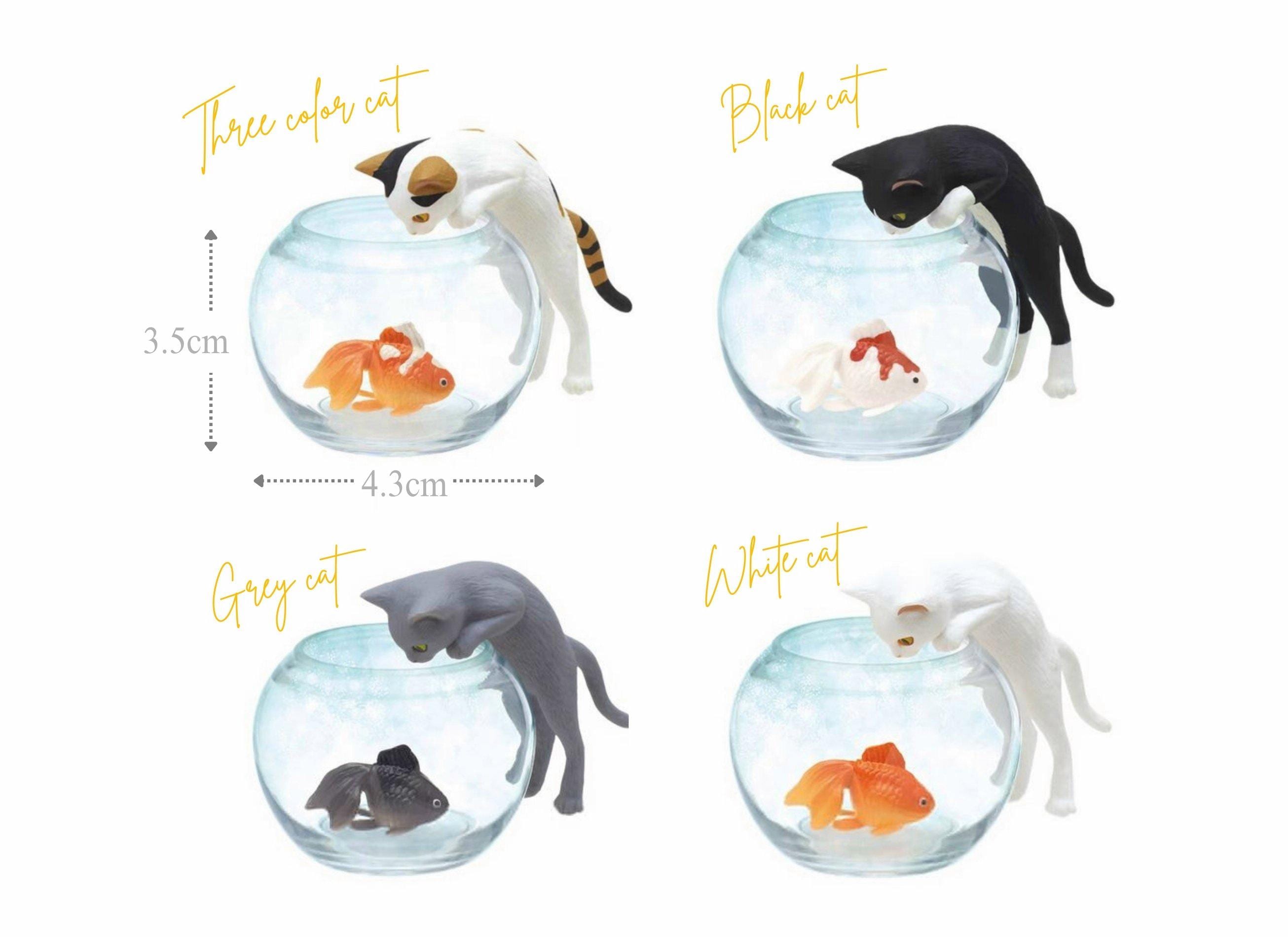 キタンクラブ 猫と金魚 ミニチュアジオラマ 猫の置物 セール - Etsy 日本