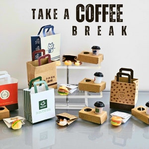 Puppenhaus-Miniatur-Kaffee- und Brotbäckerei im Maßstab 1:12