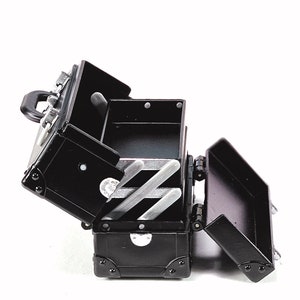Re-ment miniature Puchi Petite Cosmetic makeup box - Black Matte