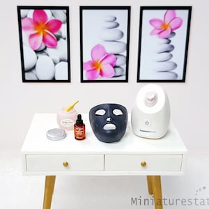 Re-ment à l&#39;échelle 1/12, maquillage, cosmétiques, maison de poupée, collection miniature, masque de beauté, soin de la peau, coiffeuse et produits pour le visage