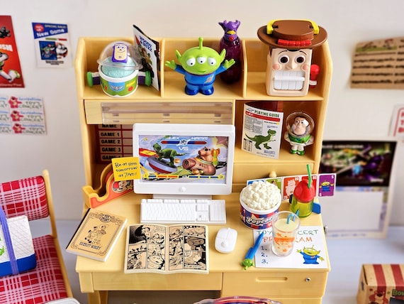 SALE Rare Re-ment Dollhouse Miniature Pixar Toy Story Happy Toy