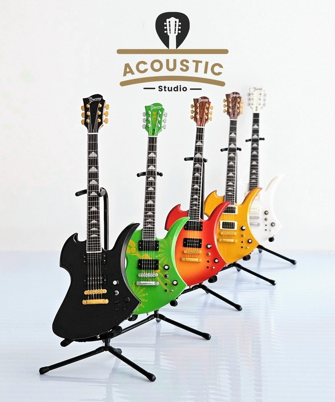 1/8 Scale Miniature Musical Instrument Guitar Collection - Etsy