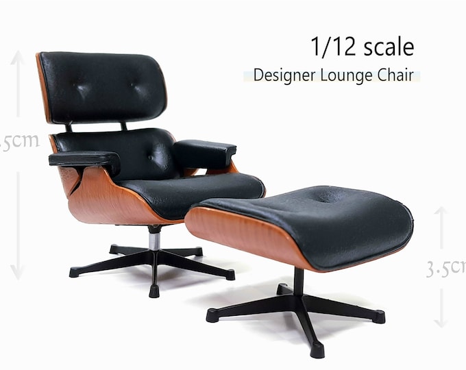Original Miniature Designer Chair Collection 1/12 Scale Lounge Chair