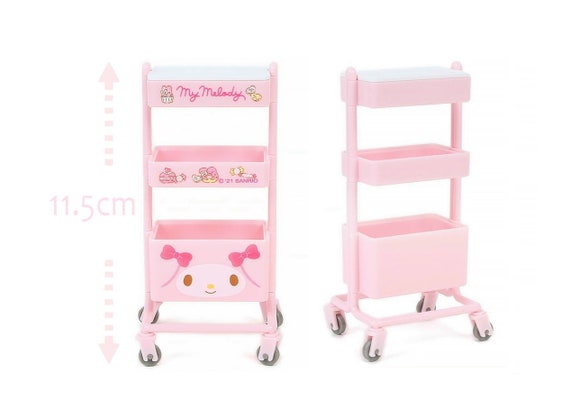Sanrio My Melody Dollhouse Miniature Kitchen and Room Wagon / Trolley/  Storage Cart 
