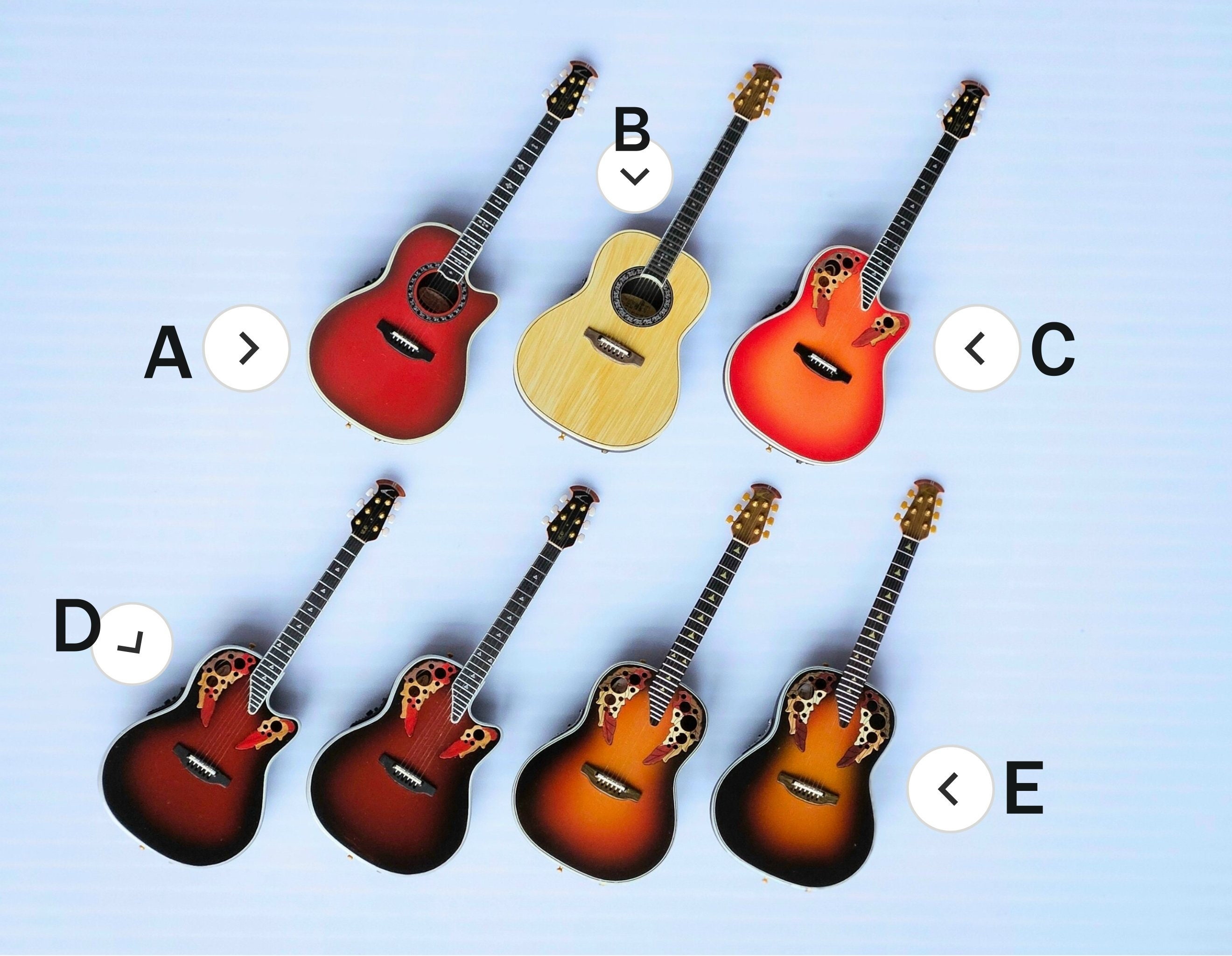 1/8 Scale Collectible Miniature Ovation Guitar Collection - Etsy