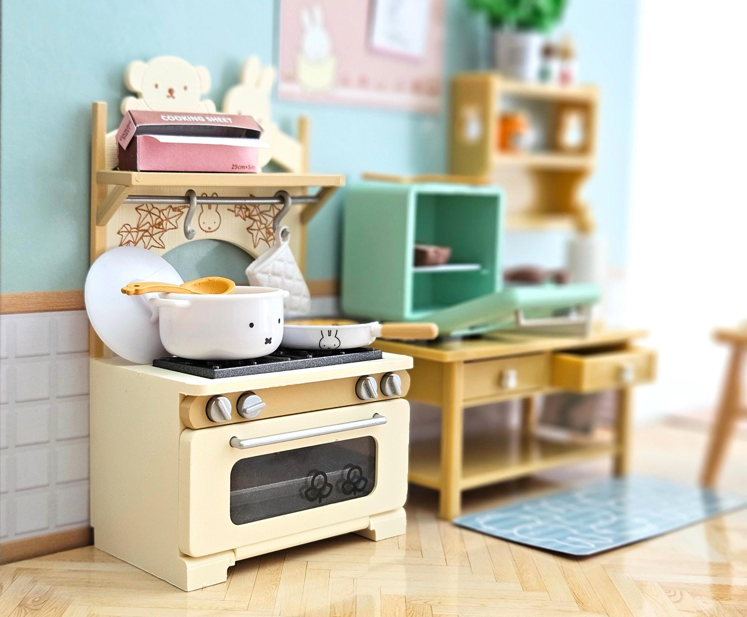 キッチン家電 mimi Re-ment Miffy Miffy Dollhouse Miniature Kitchen Cooking Oven - Etsy