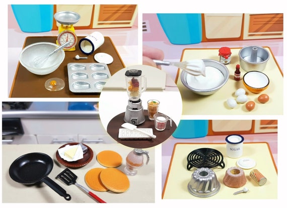 Re-ment Dollhouse Miniature Kitchen Appliances Oven, Microwave Oven, Coffee  Machine and Blender 