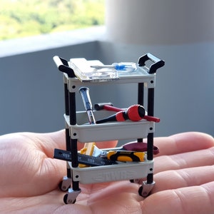 ドールハウス ミニチュア ホームセンター DIY ワークショップ ツールカート/ツールワゴンロイヤル/トロリー/収納カート