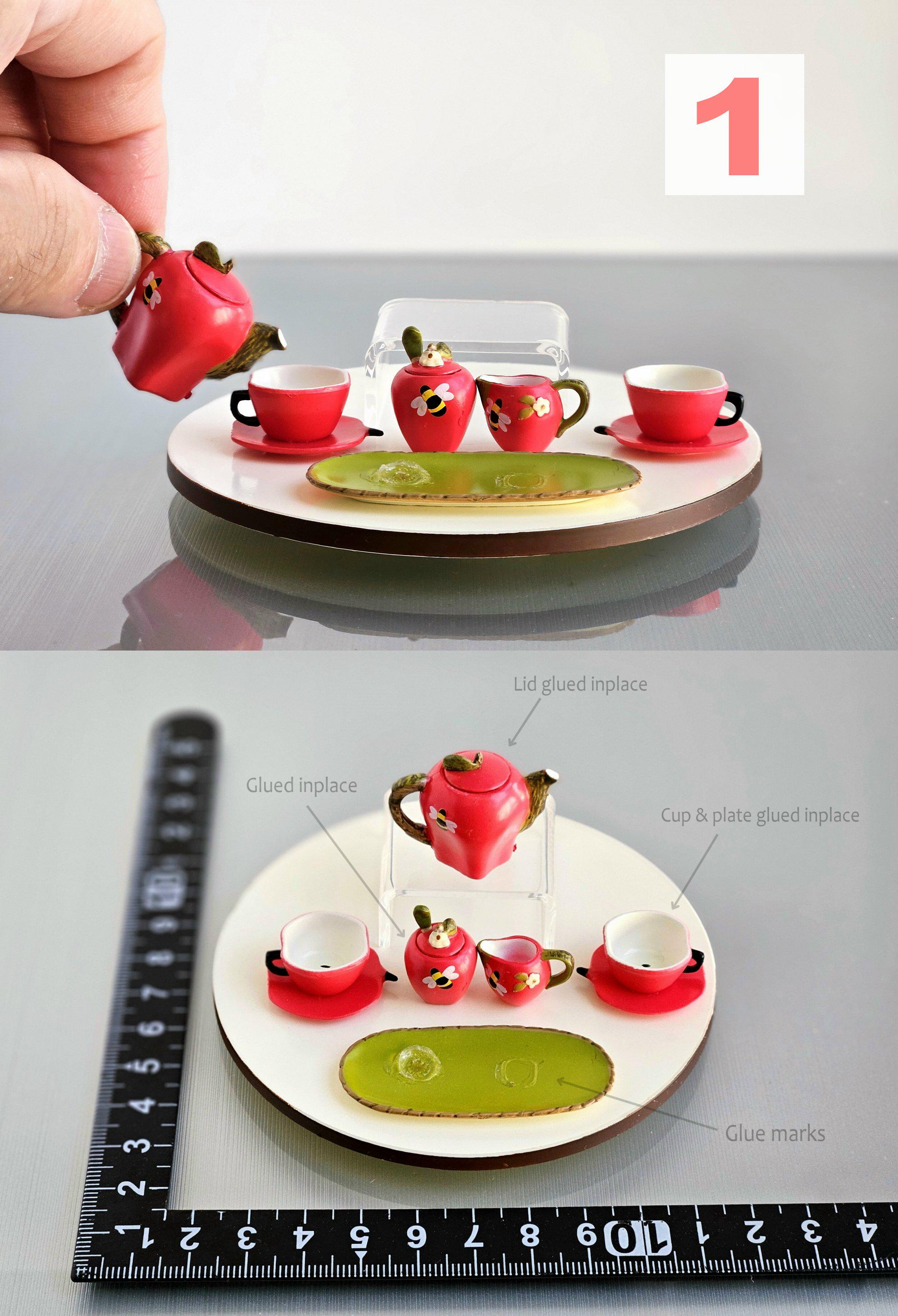 SALE Similar Re-ment Size Megahouse Dollhouse Miniature Tea Set