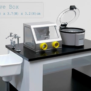 Dollhouse Miniature  Lab Mascot Laboratory Science Research Lab- Glove box/ Centrifugator / Clean bench