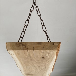 Lámpara de techo de madera roble, alerce, ... 80-120 cm 3-5 focos LED lámpara colgante, lámpara colgante roble macizo, auténtica artesanía imagen 6