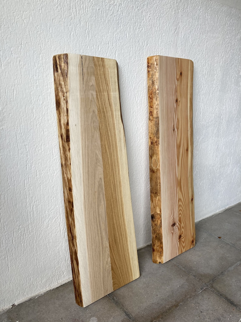 Lámpara de techo de madera roble, alerce, ... 80-120 cm 3-5 focos LED lámpara colgante, lámpara colgante roble macizo, auténtica artesanía imagen 8