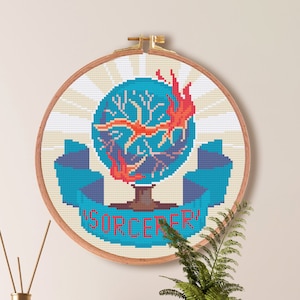 Sorcerer Class Cross Stitch Pattern , Game RPG Cross Stitch , Dnd Cross ...