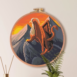Griffin Cross Stitch Pattern , Mythical Creature Cross Stitch Pattern , RPG Fantasy Cross Stitch , Easy Anime Embroidery PDF