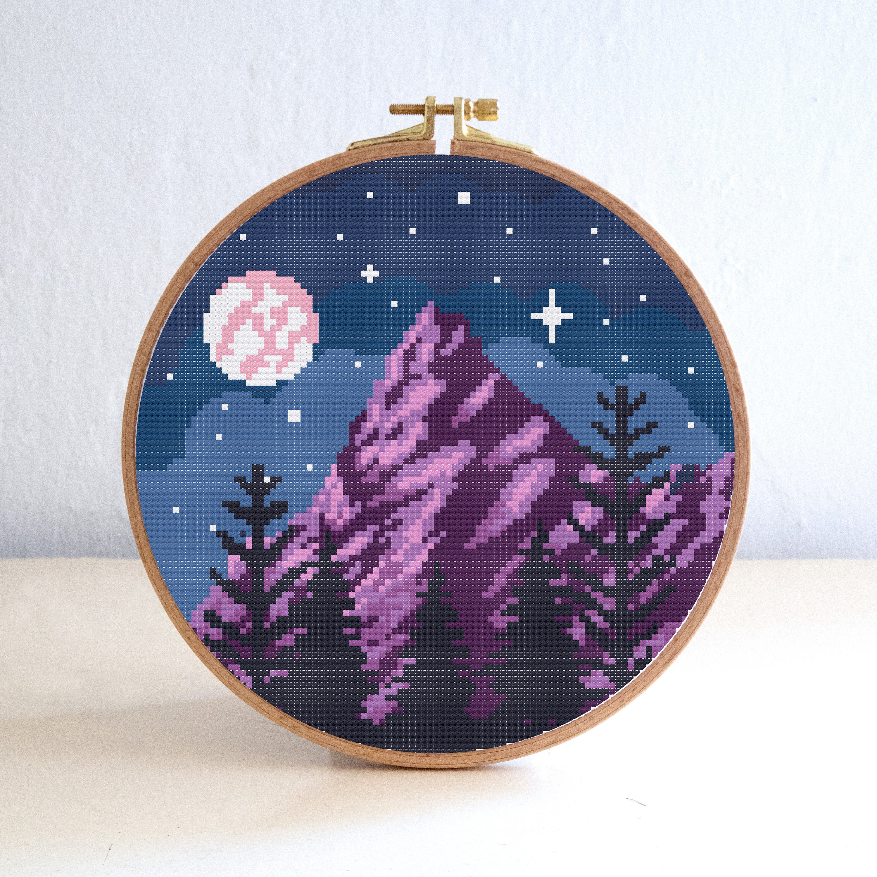 Buy Mountain Cross Stitch Pattern Easy Trees Landscape Nature Online in  India - Etsy